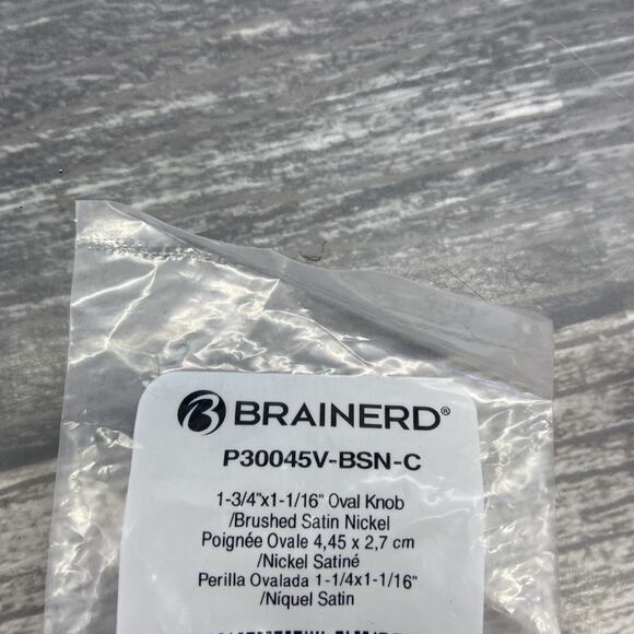 Brainerd ~ 1-3/4" x 1-1/16" ~ Oval Knob ~ Brushed Satin Nickel Lot Of 13{119} - Picture 5 of 10